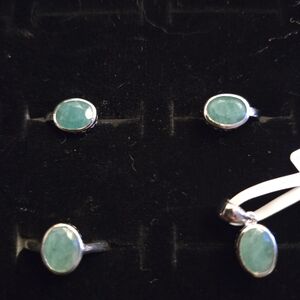 Genuine Zambian Emerald Set In 925 Silver